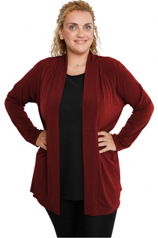 B19-140 Ζακέτα κλασική - Μπορντώ B19-140 Ζακέτα κλασική - Μπορντώ