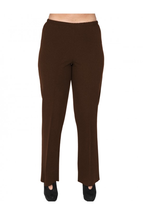 B19-152 Παντελόνι με λάστιχο - Καφέ B19-152 Παντελόνι με λάστιχο - Καφέ