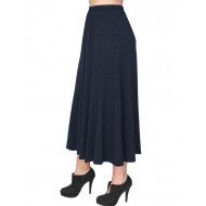 B19-160 Φούστα κλος με λάστιχο - Μπλε Μαρέν