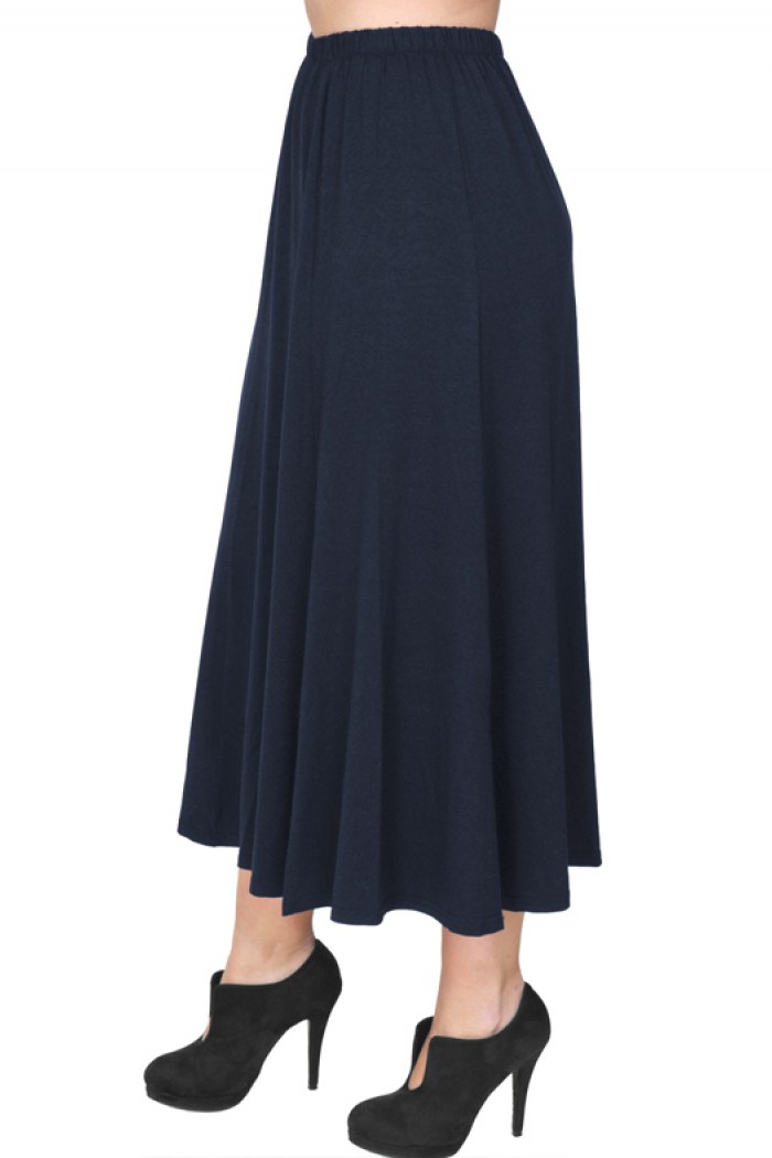 B19-160 Fitted closh skirt - Navy Blue