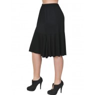 B19-168 Evaze fitted skirt with ruffles - Black
