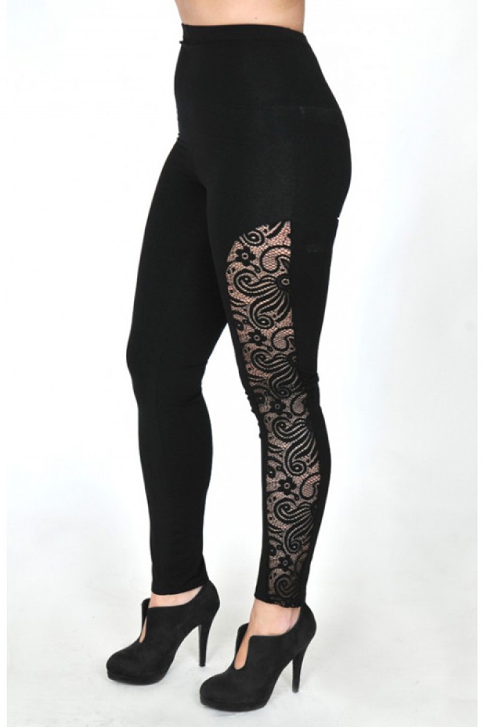 B19-263D Leggings with lace