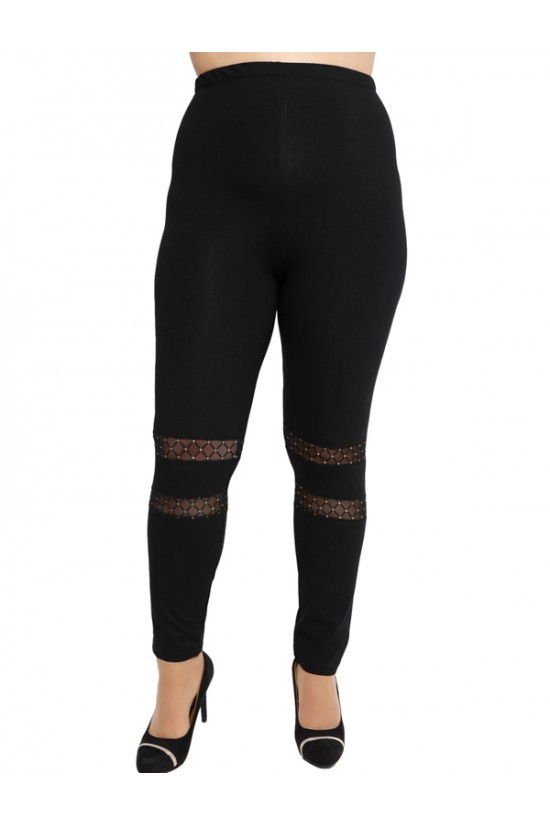 B19-263M Παντελόνι κολάν με μπάσκες και τούλι