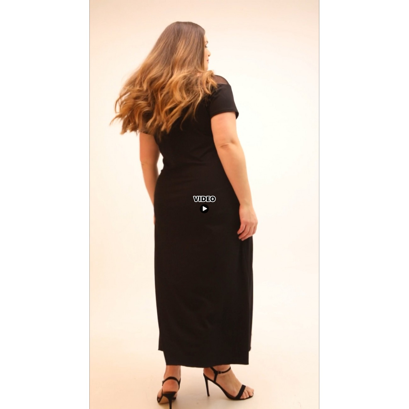 A22-123FD Long dress with lace