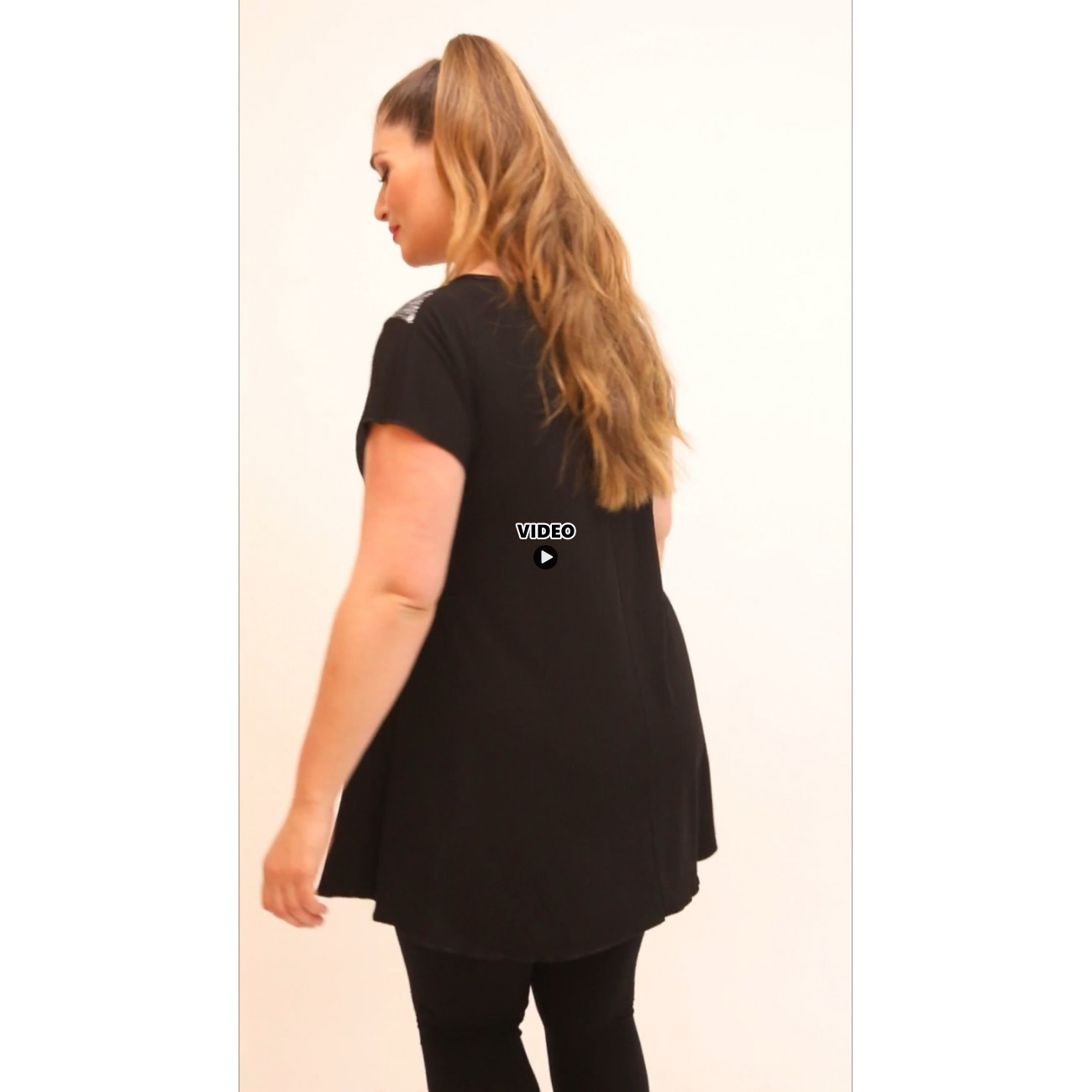 A22-2309V Evaze blouse with pattern A22-2309V Evaze blouse with pattern