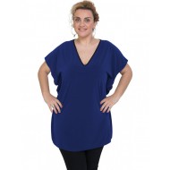 A20-134 Μπλούζα νυχτερίδα - Μπλε Ρουά