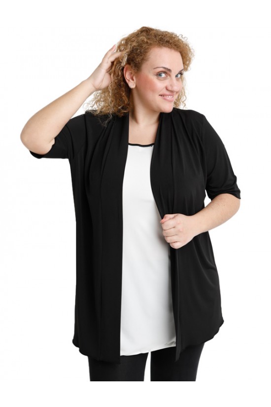 A20-140 Ζακέτα κλασική - Μαύρο A20-140 Ζακέτα κλασική - Μαύρο