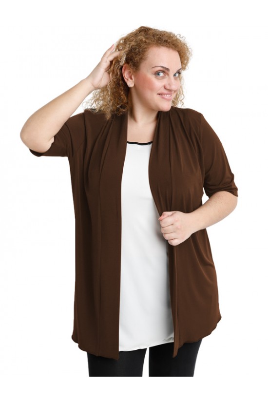 A20-140 Ζακέτα κλασική - Καφέ