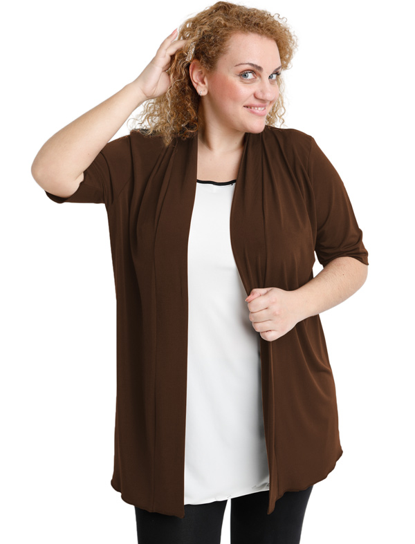 A20-140 Classic cardigan - Brown A20-140 Classic cardigan - Brown
