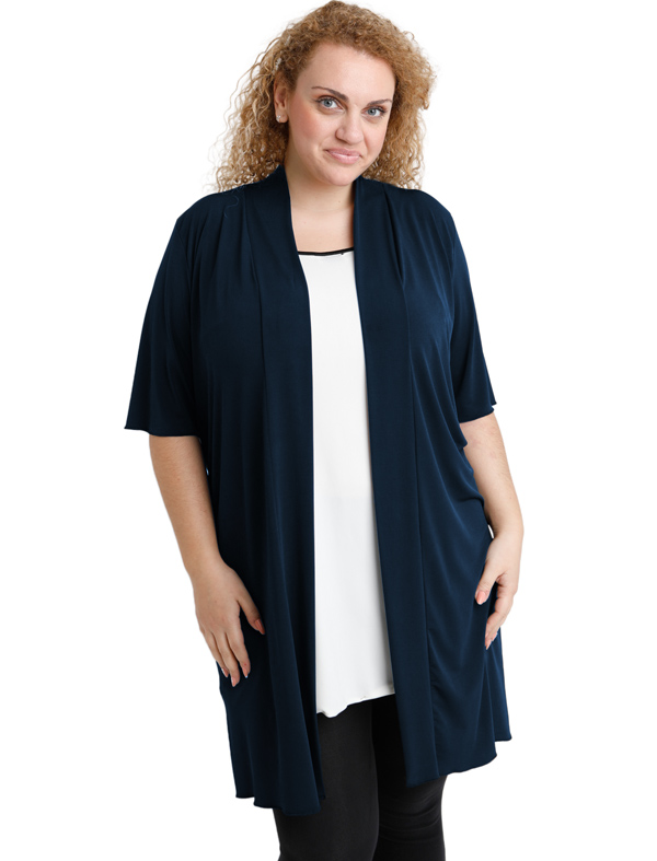 A20-142 Classic long cardigan - Navy Blue A20-142 Classic long cardigan - Navy Blue
