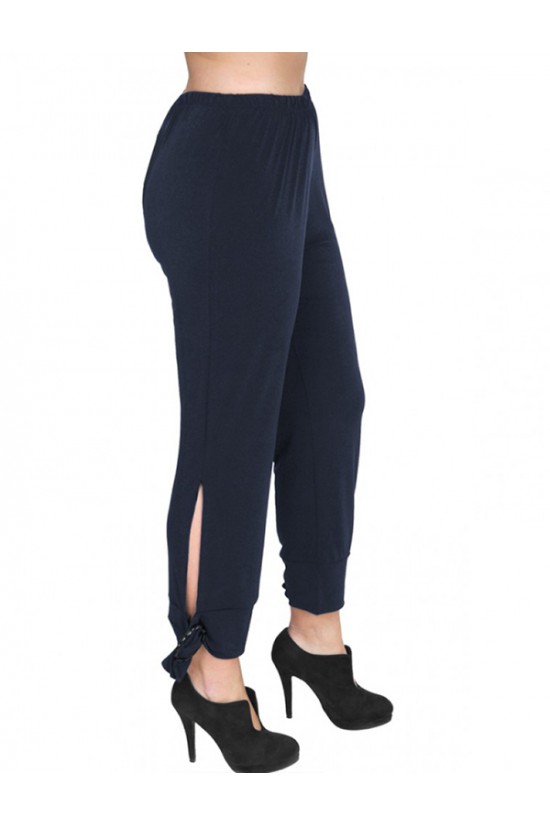 A20-151 Κάπρι παντελόνι με λάστιχο - Μπλε Μαρέν