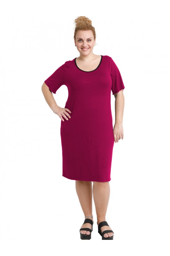 A20-200V Φόρεμα ίσιο - Φούξια