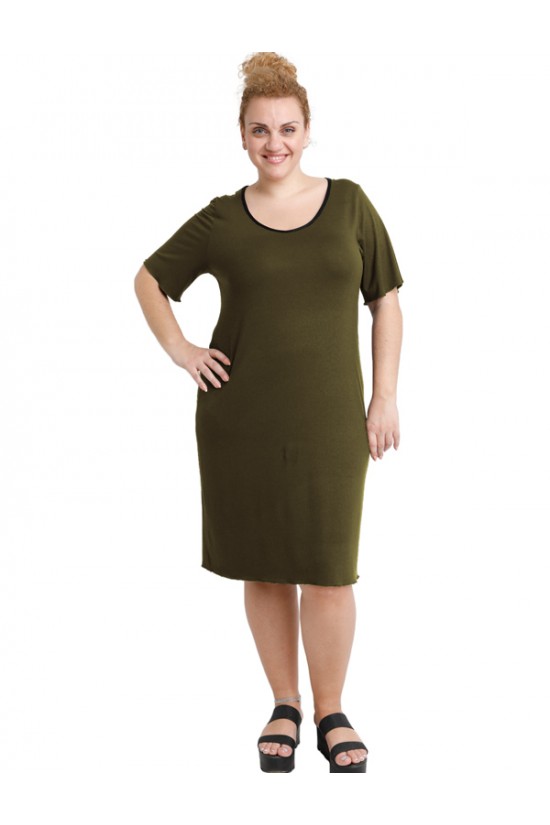 A20-200V Φόρεμα ίσιο - Χακί