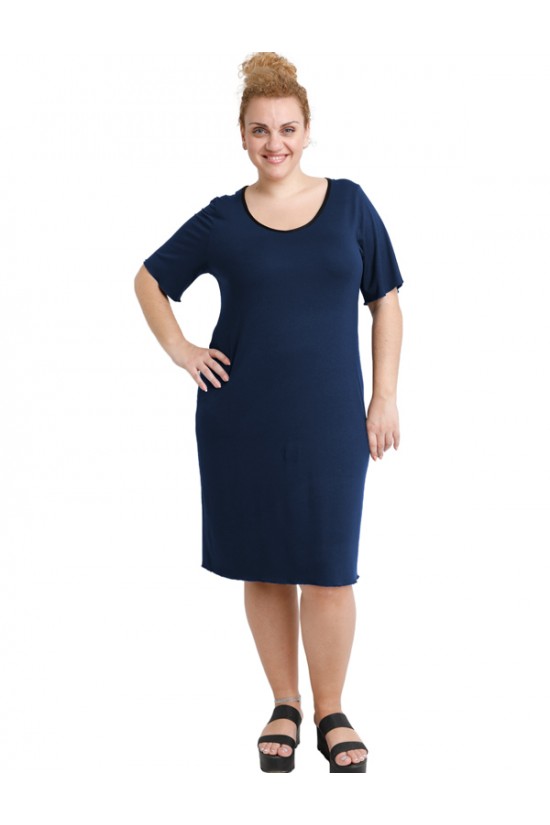 A20-200V Φόρεμα ίσιο - Μπλε Μαρέν