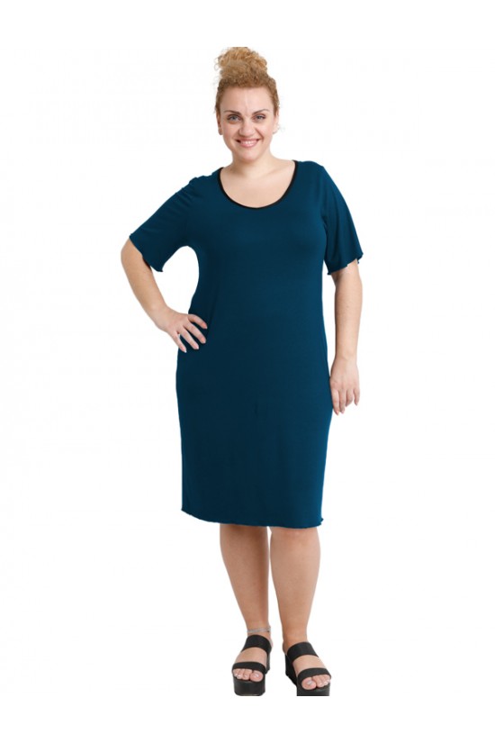 A20-200V Φόρεμα ίσιο - Πετρόλ