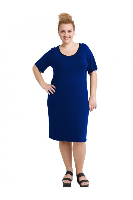 A20-200V Φόρεμα ίσιο - Μπλε Ρουά