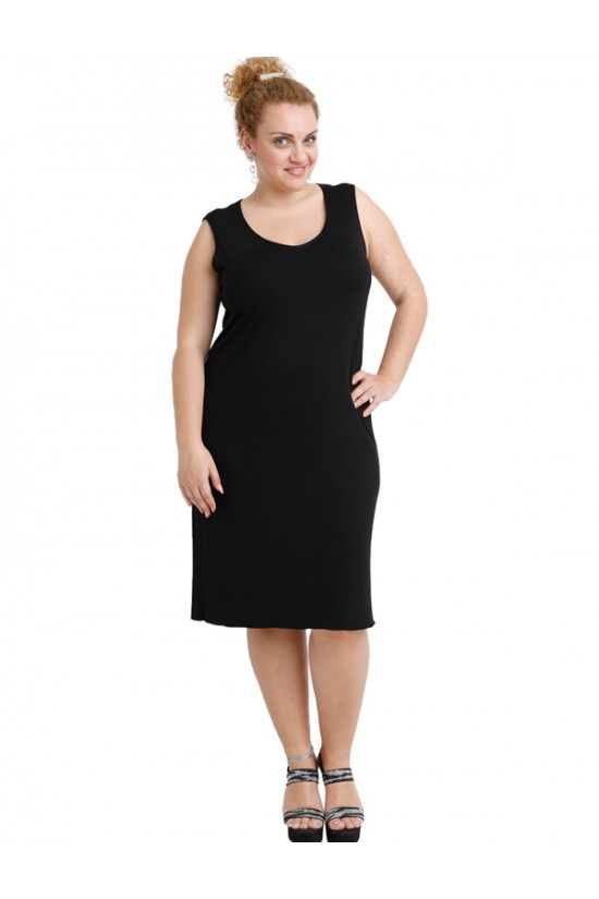 A20-201V Φόρεμα ίσιο top - Μαύρο A20-201V Φόρεμα ίσιο top - Μαύρο