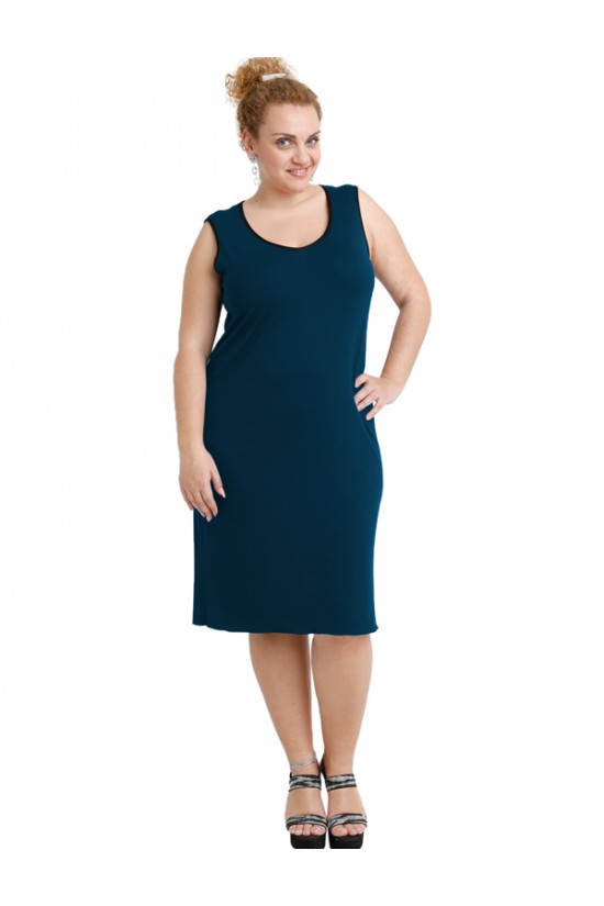 A20-201V Φόρεμα ίσιο top - Πετρόλ