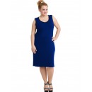 A20-201V Φόρεμα ίσιο top - Μπλε Ρουά