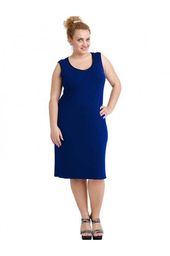 A20-201V Φόρεμα ίσιο top - Μπλε Ρουά