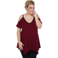 A20-223A Μπλούζα άλφα με βε - Μπορντώ