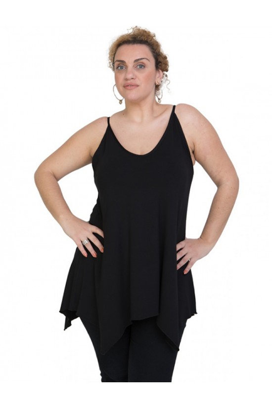 A20-223AB Μπλούζα άλφα με βε - Μαύρο