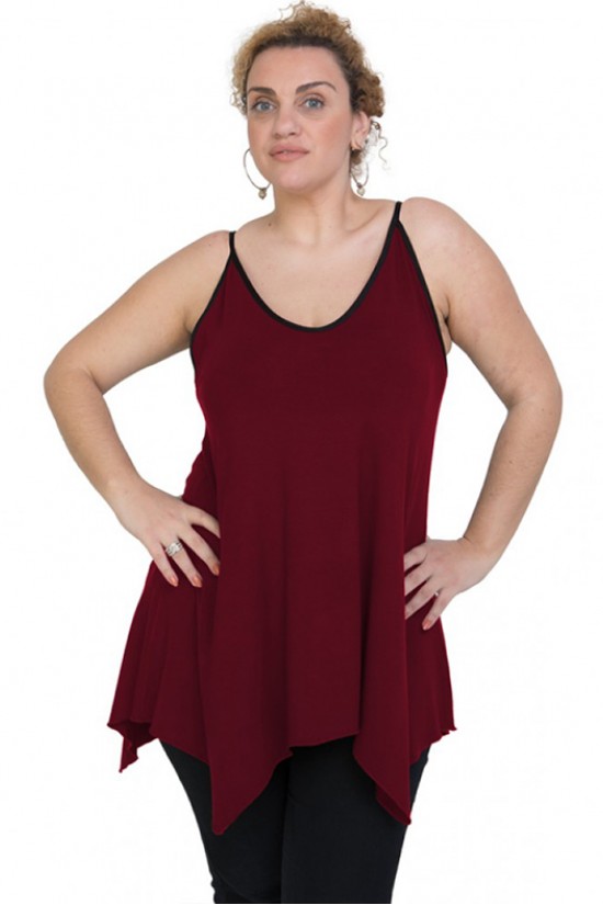 A20-223AB Μπλούζα άλφα με βε - Μπορντώ