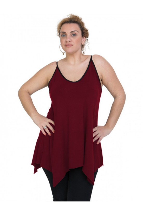 A20-223AB Μπλούζα άλφα με βε - Μπορντώ