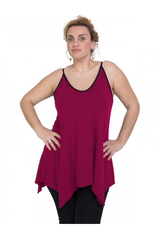 A20-223AB Μπλούζα άλφα με βε - Φούξια