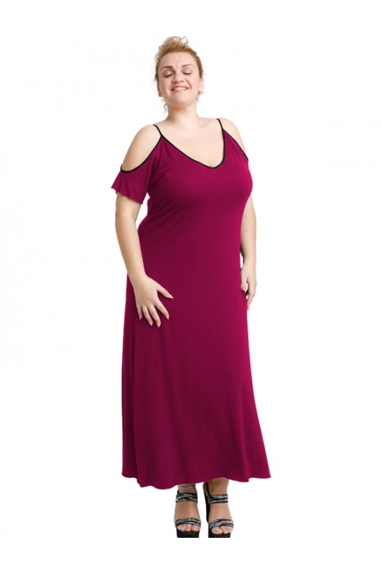 A20-223F Φόρεμα μακρύ - Φούξια