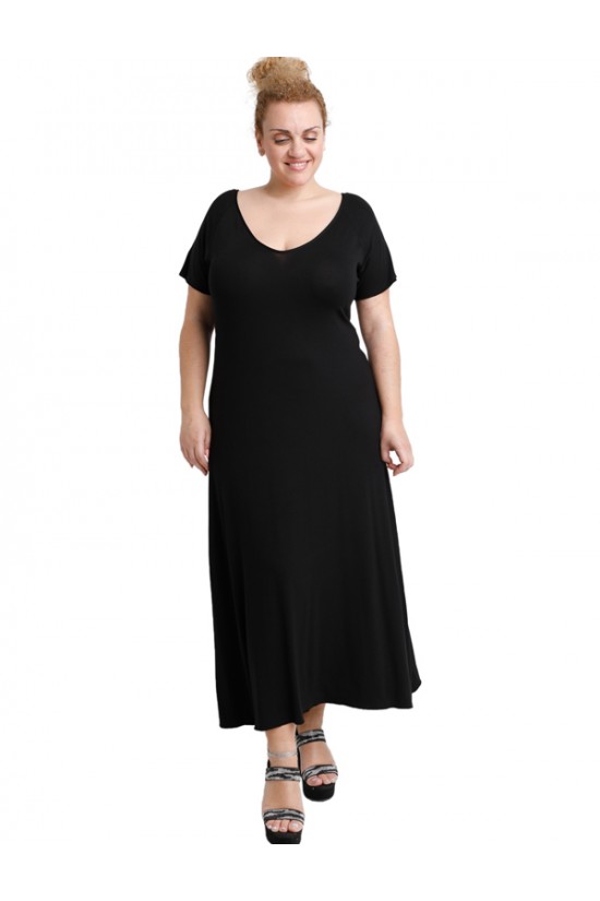 A20-223FK Φόρεμα μακρύ - Μαύρο A20-223FK Φόρεμα μακρύ - Μαύρο