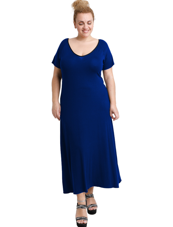 A20-223FK Long dress - Royal Blue A20-223FK Long dress - Royal Blue