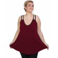 A20-227R Μπλούζα άλφα τοπ - Μπορντώ