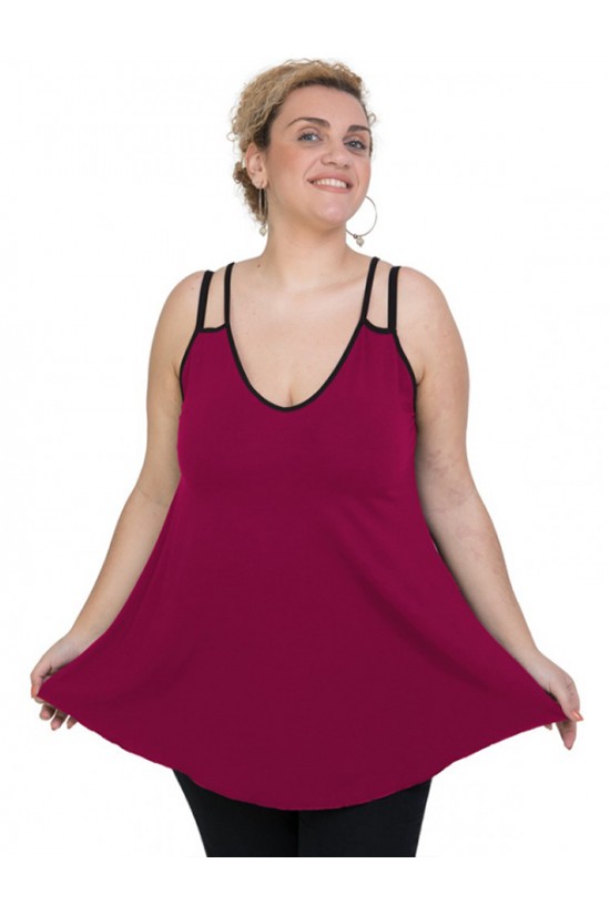 A20-227R Μπλούζα άλφα τοπ - Φούξια