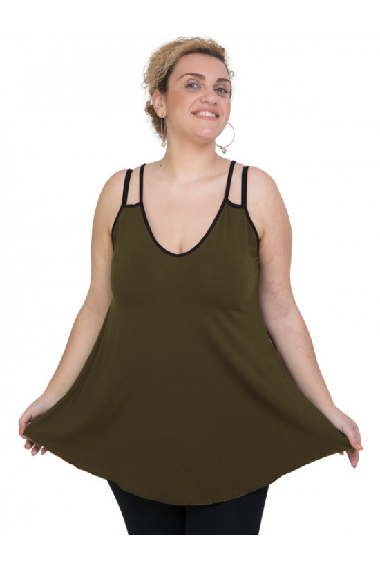 A20-227R Μπλούζα άλφα τοπ - Χακί Σκούρο