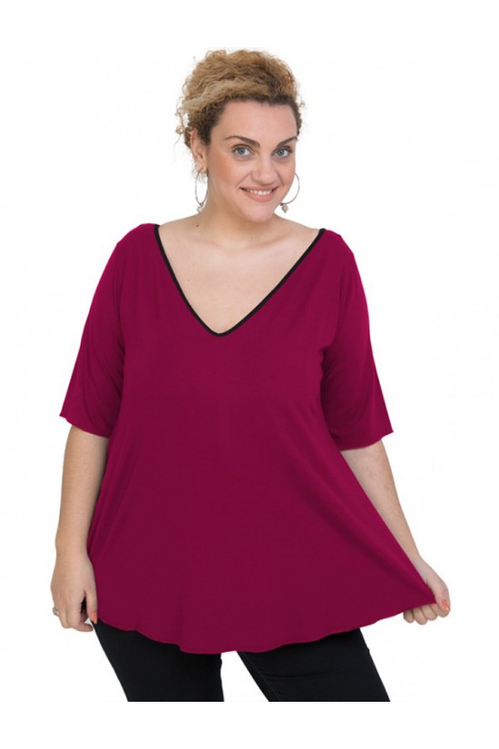 A20-227V Μπλούζα άλφα - Φούξια A20-227V Μπλούζα άλφα - Φούξια