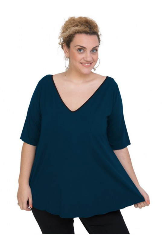 A20-227V Μπλούζα άλφα - Πετρόλ