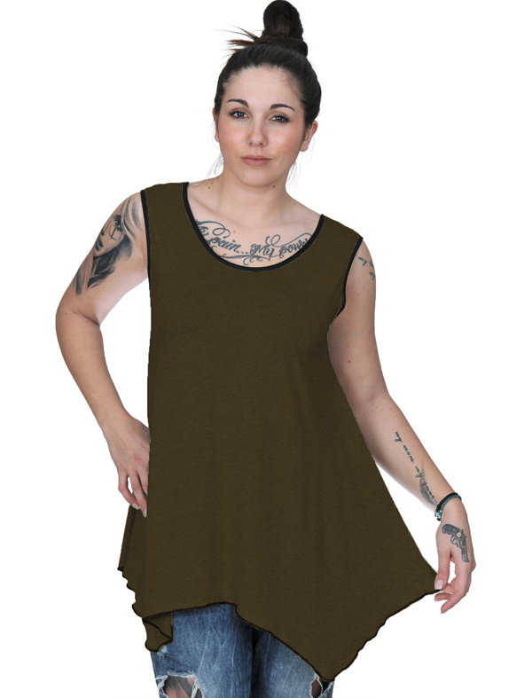A20-228B Alpha blouse top - Khaki Dark A20-228B Alpha blouse top - Khaki Dark