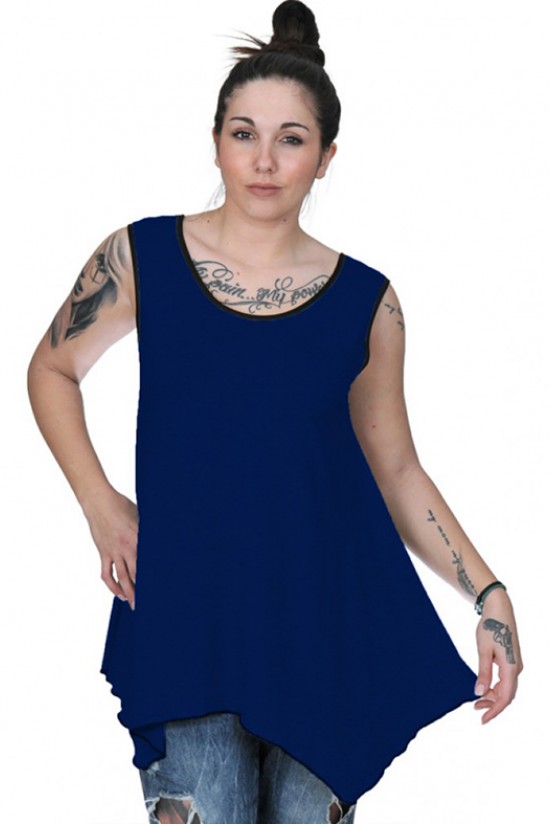 A20-228B Μπλούζα άλφα τοπ - Μπλε Ρουά