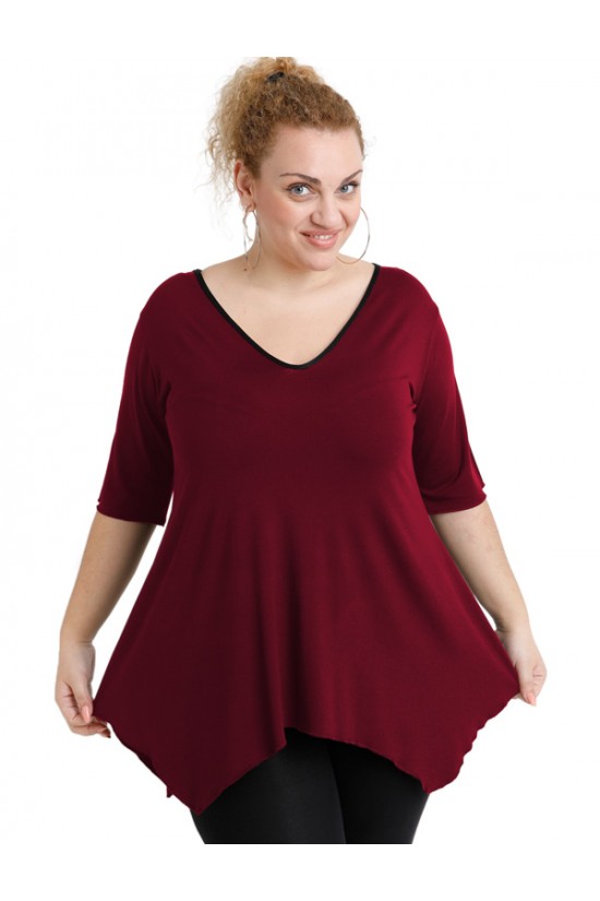 A20-228V Μπλούζα άλφα - Μπορντώ A20-228V Μπλούζα άλφα - Μπορντώ