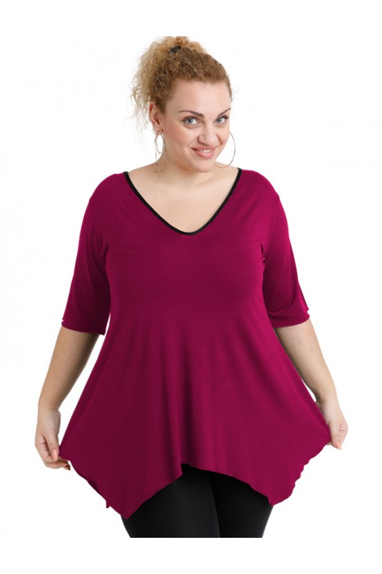 A20-228V Μπλούζα άλφα - Φούξια A20-228V Μπλούζα άλφα - Φούξια