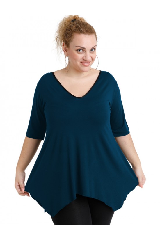 A20-228V Μπλούζα άλφα - Πετρόλ A20-228V Μπλούζα άλφα - Πετρόλ