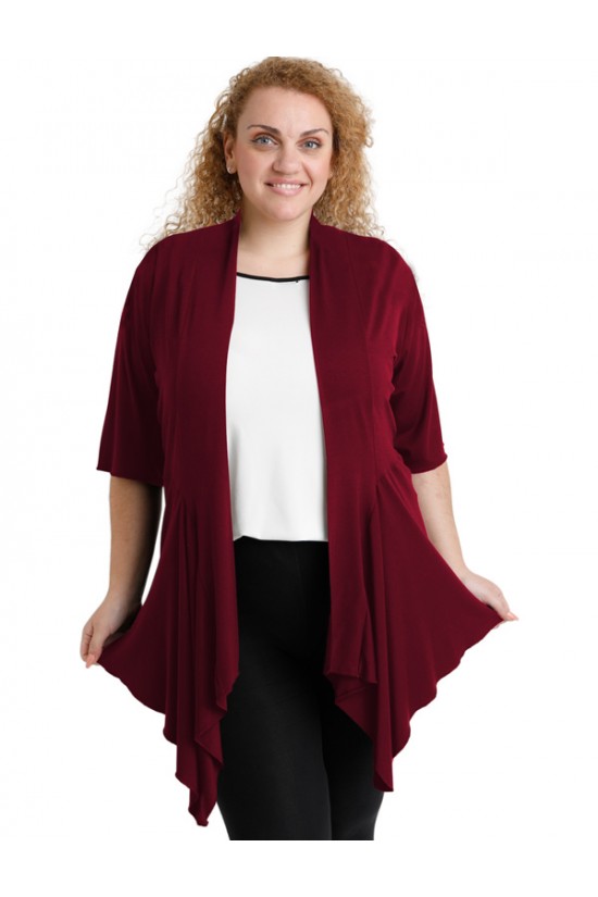 A20-241 Ζακέτα άλφα, ασύμμετρη - Μπορντώ