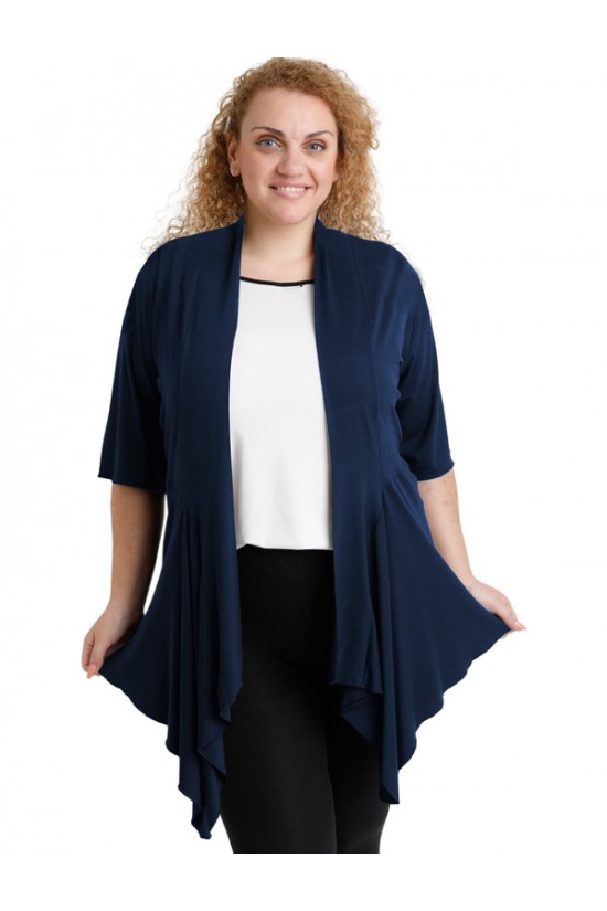 A20-241 Ζακέτα άλφα, ασύμμετρη - Μπλε Μαρέν