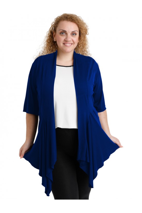 A20-241 Ζακέτα άλφα, ασύμμετρη - Μπλε Ρουά