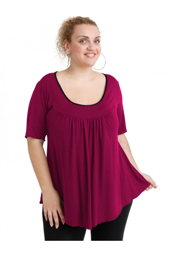 A20-244 Μπλούζα εβαζέ - Φούξια