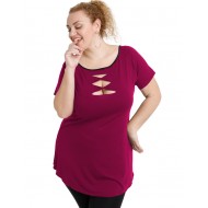 A20-246 Μπλούζα ίσια - Φούξια