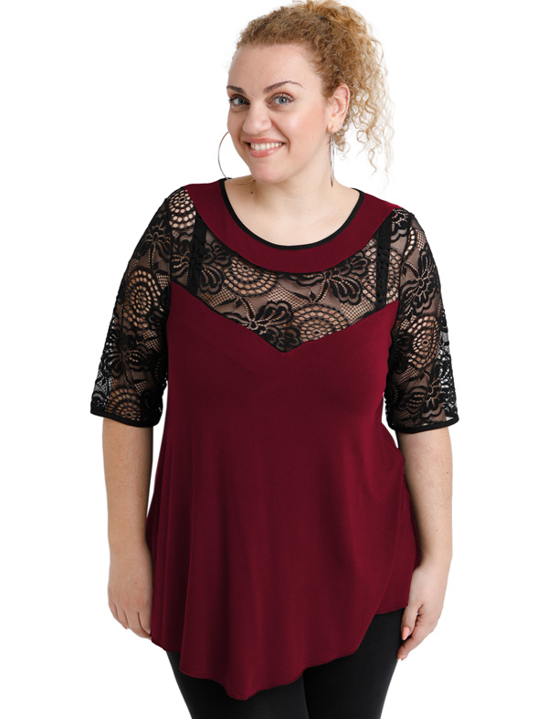 A20-247D Alfa blouse - Bordeaux A20-247D Alfa blouse - Bordeaux