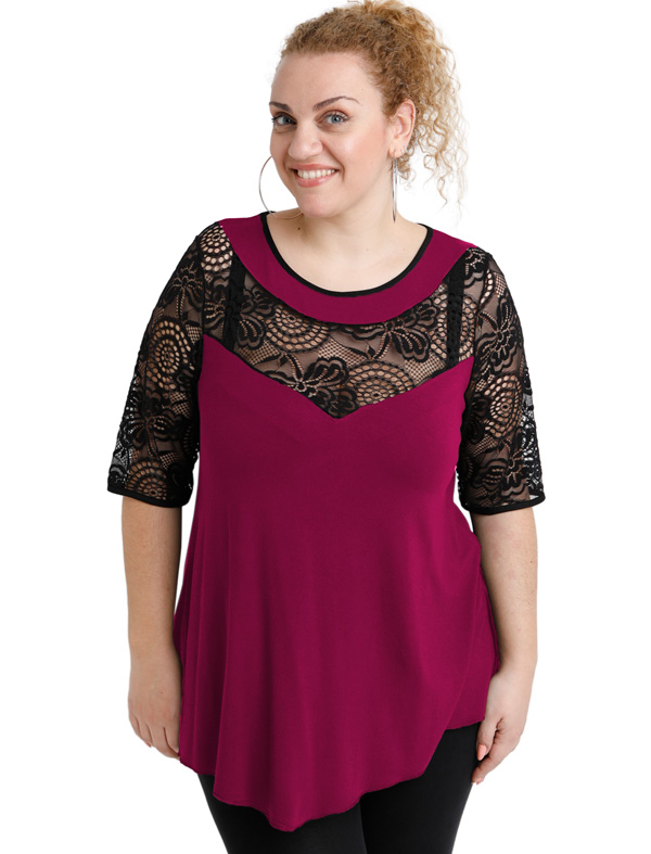 A20-247D Alfa blouse - Fuchsia A20-247D Alfa blouse - Fuchsia