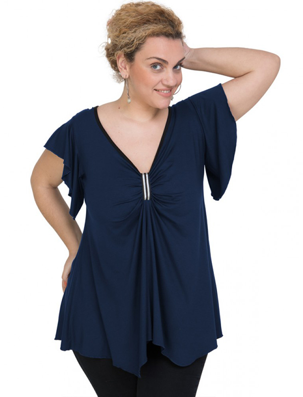 A20-255 Alpha blouse - Navy Blue A20-255 Alpha blouse - Navy Blue